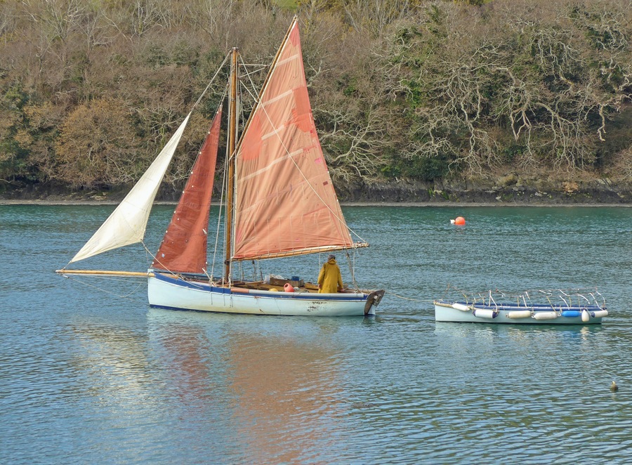 Sailing in Mylor Creek