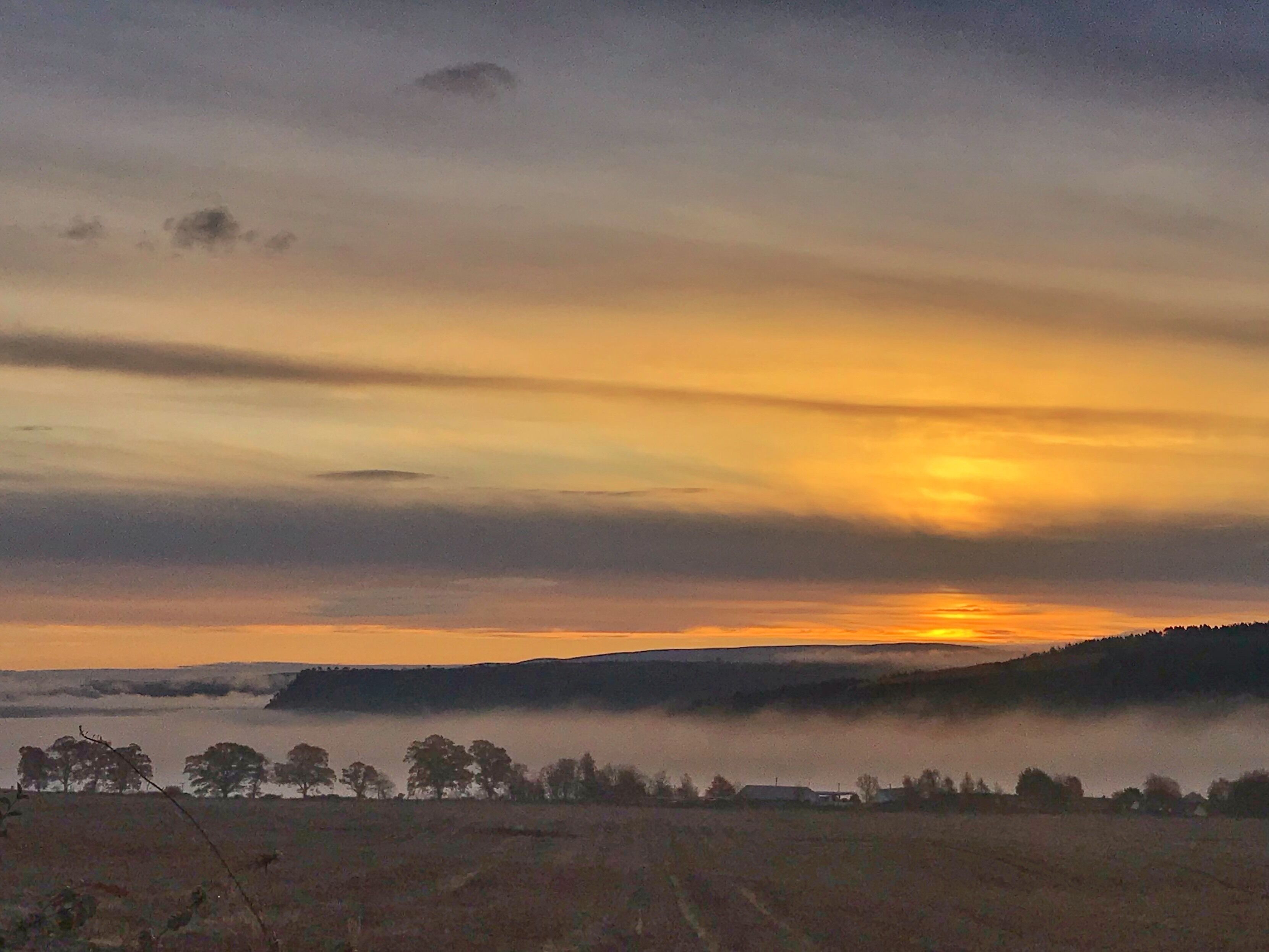 Scottish sunrise and a river of clouds...