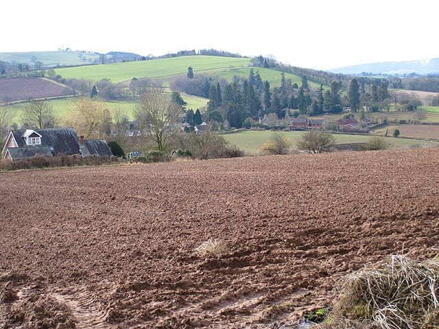 View to Orcop Hill Looking across the village of Wormelow Tump.