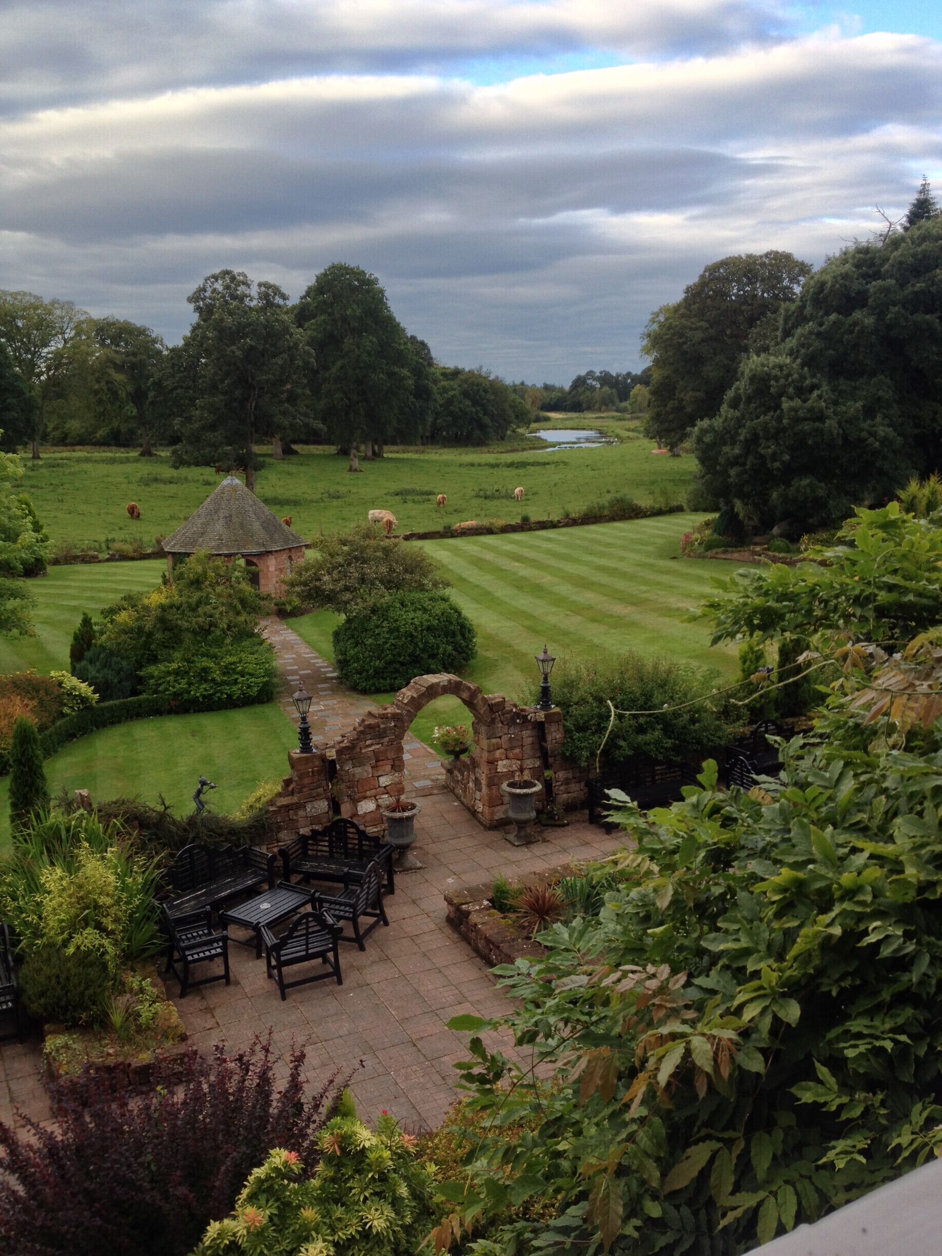 The view from one of the hotel rooms