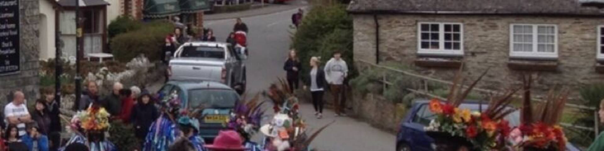 Easter Sunday Morris dancing at Mortehoe, Devon