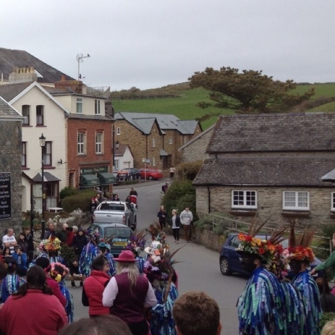Easter Sunday Morris dancing at Mortehoe, Devon