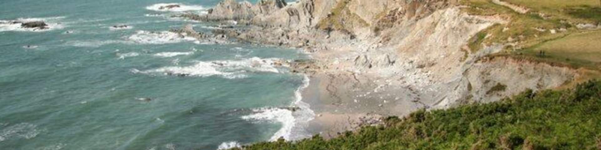 Rockham Beach View to Rockham Beach from the South West Coast Path