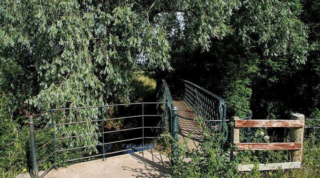 The Jubilee Bridge over the Kale Water This footbridge to the north of Morebattle was built in 1887 to commemorate Queen Victoria's jubilee.