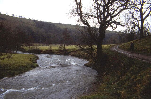 River Wye Following a track next to the meandering River Wye towards Ashford-on-the-Water