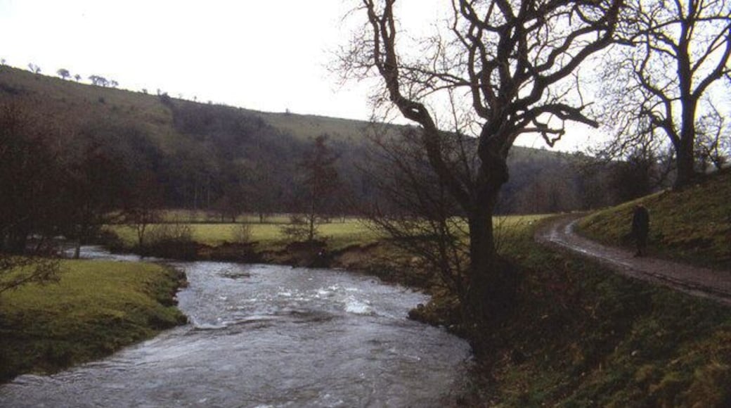 River Wye Following a track next to the meandering River Wye towards Ashford-on-the-Water