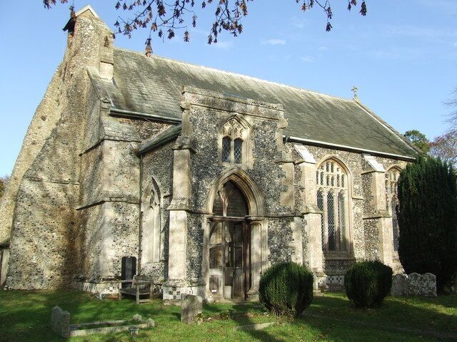 St Mary Mellis. The church of St Mary Mellis, Suffolk for other view see 1585392 and for info see http://www.suffolkchurches.co.uk/mellis.html