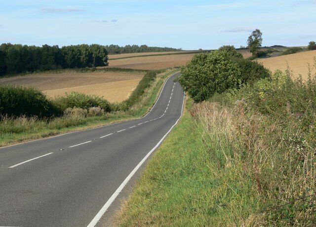The B 664 Uppingham Road In south Leicestershire.