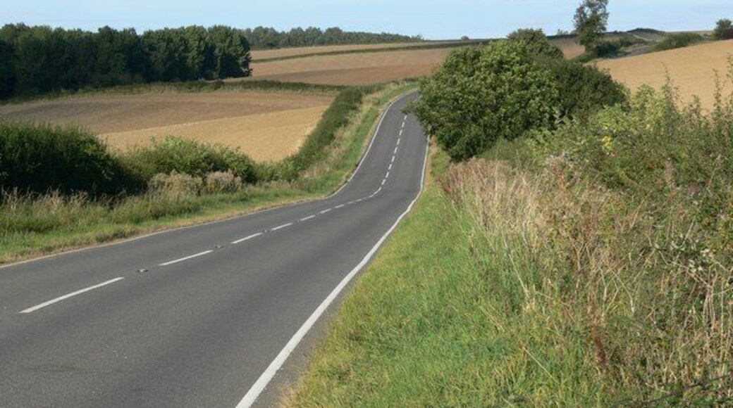 The B 664 Uppingham Road In south Leicestershire.
