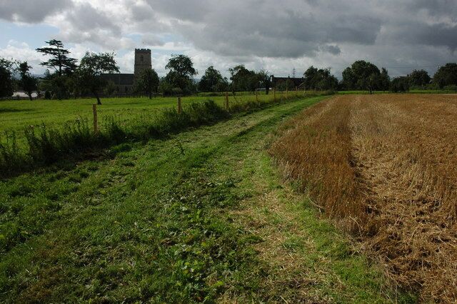 Maisemore Church viewed from the north Maisemore Church viewed from a footpath to the north.