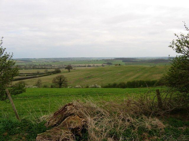 View of Brampton Valley from Haselbech Hill In the original image, the Express Elevators lift testing tower in Northampton is visible above the tree-covered hill to the right of centre but sadly it is not visible at the resolution stored by geograph.