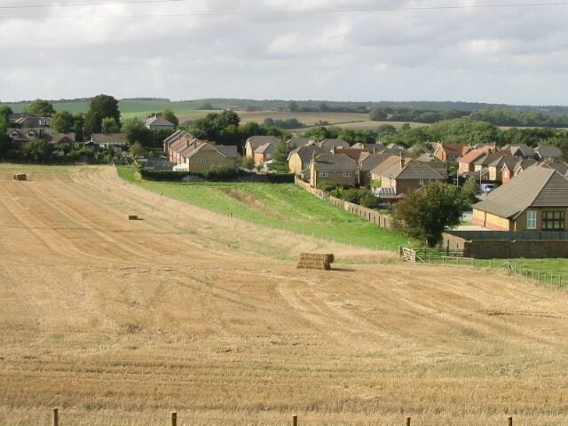 New houses on St Mary's Close, Etchinghill The building in the foreground to the right is a new hall.