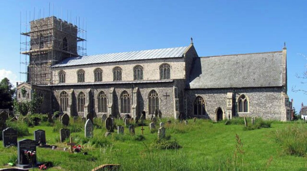 St Catherine's parish church, Ludham, Norfolk, seen from south-southeast