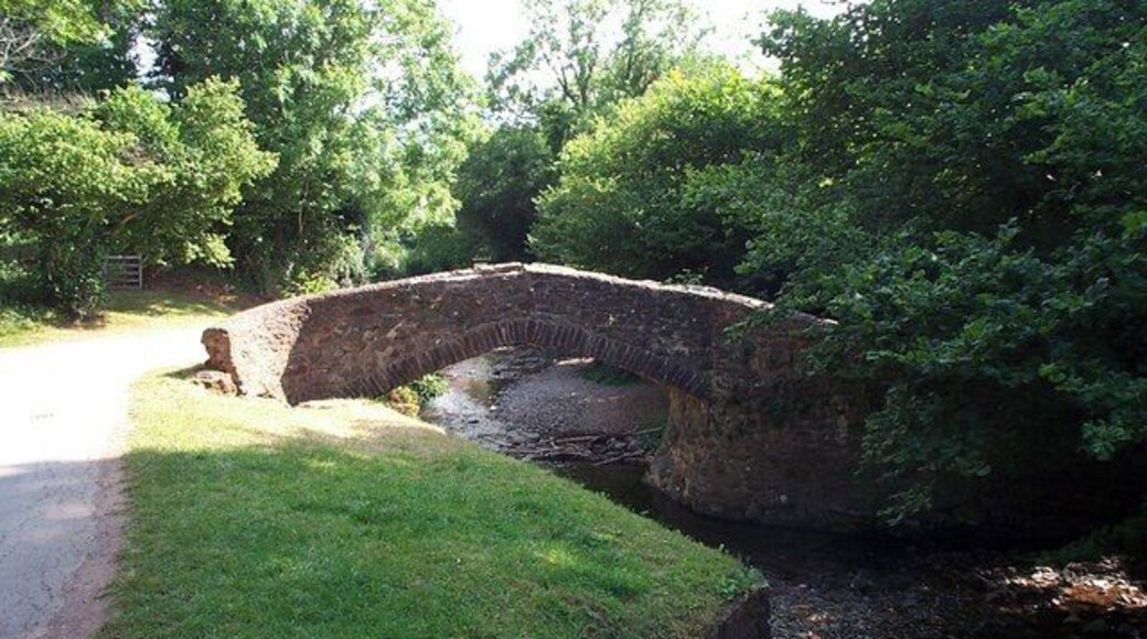 Packhorse bridge across Horner Water at West Luccombe, Somerset