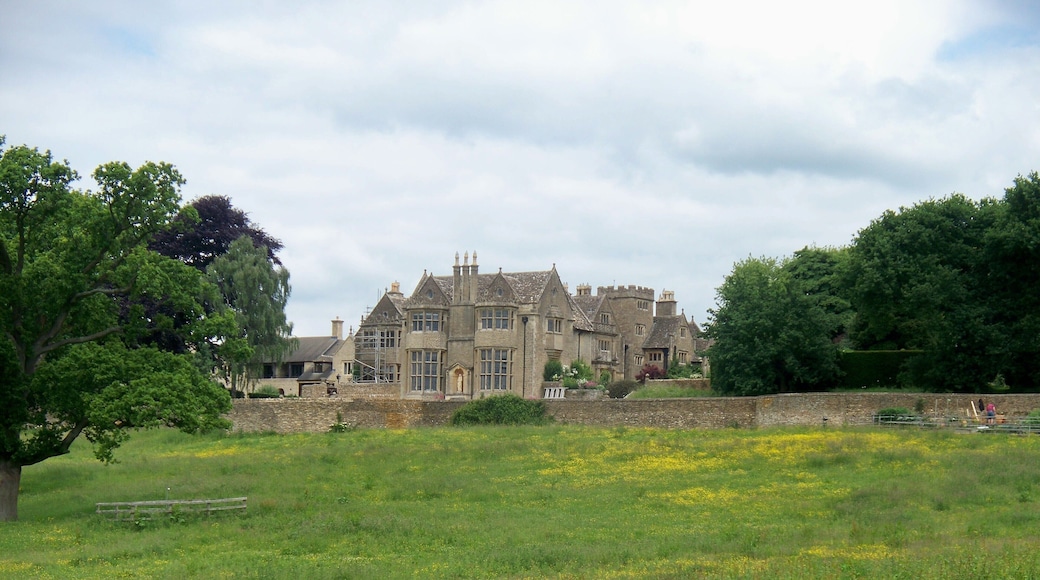 Nether Swell Manor, near to Lower Swell, Gloucestershire, Great Britain. Seen from the footpath. The word Nether means lower.