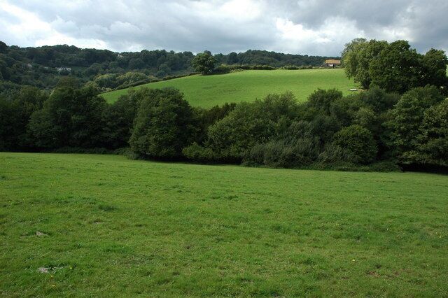 Farmland on the edge of the forest Fields at Ayleford on the edge of the Forest of Dean.