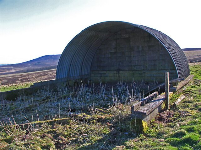 Old shelter An old shelter, maybe used for storing hay in former days, nowadays just a wee place for the local sheep to hide.
