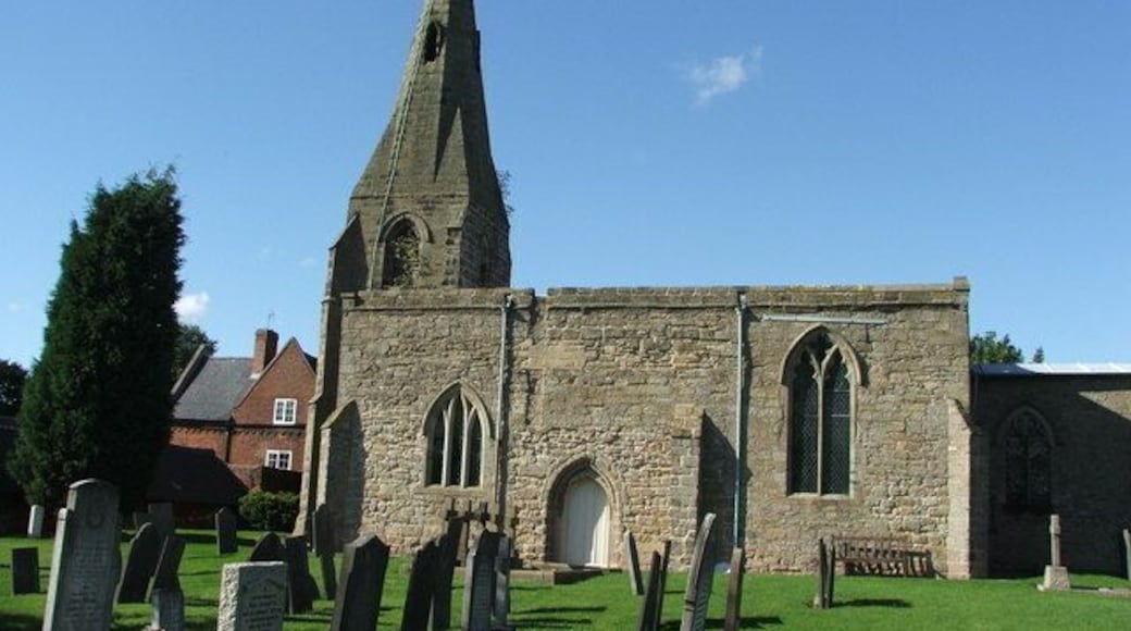 St Michael & All Angels church Diseworth. Unusual spire on this well preserved church