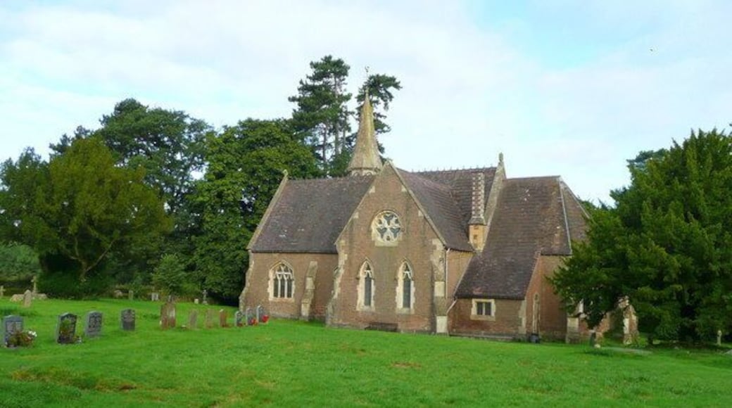 Christ Church, Llanwarne, from the south-east. The 19th century replacement for St. John's - 129149.