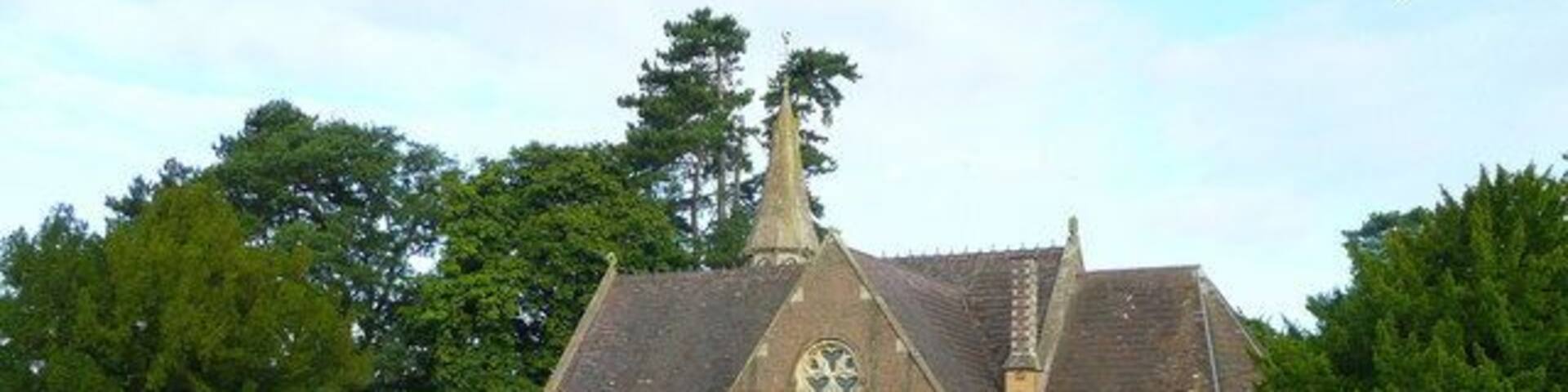 Christ Church, Llanwarne, from the south-east. The 19th century replacement for St. John's - 129149.