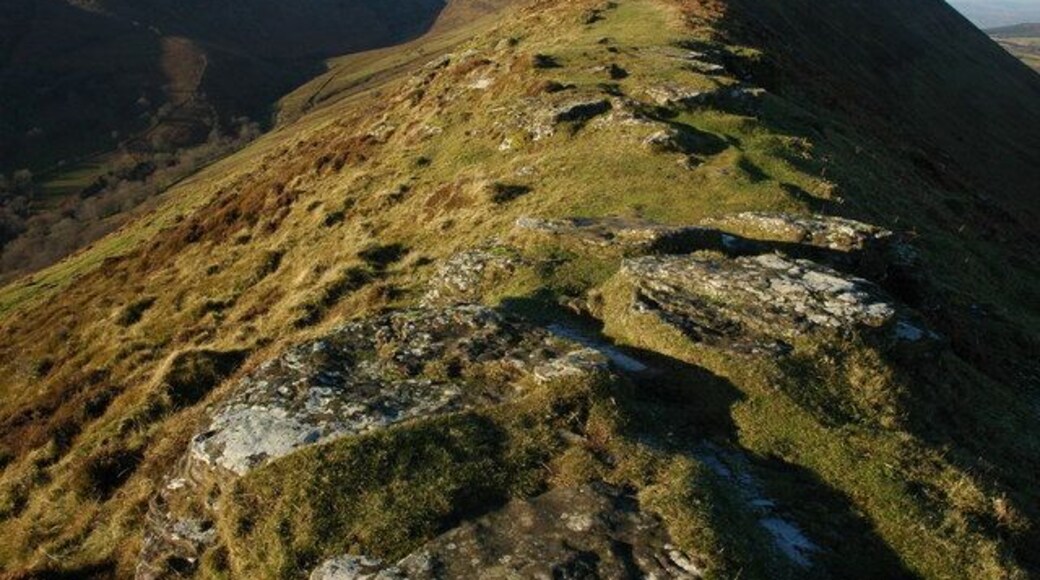 Black Hill The Cat's Back Ridge provides a wonderful route to ascend the Black Hill with the upper Olchon Valley on the left and Herefordshire stretched out below on the right.