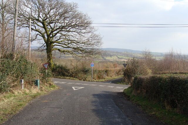 Crossroads at Rhos-fach