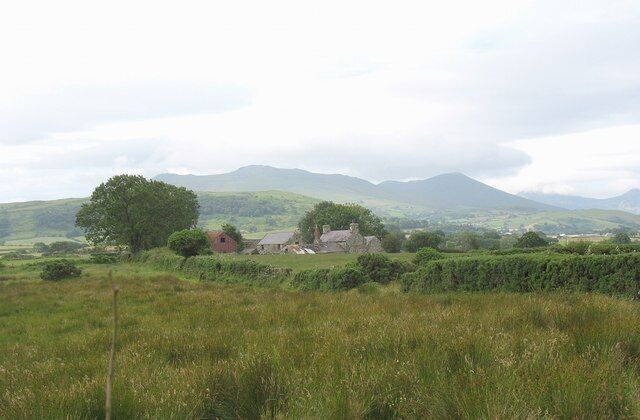 View across bogland towards Cae-Efa-Lwyd-Fach Farm