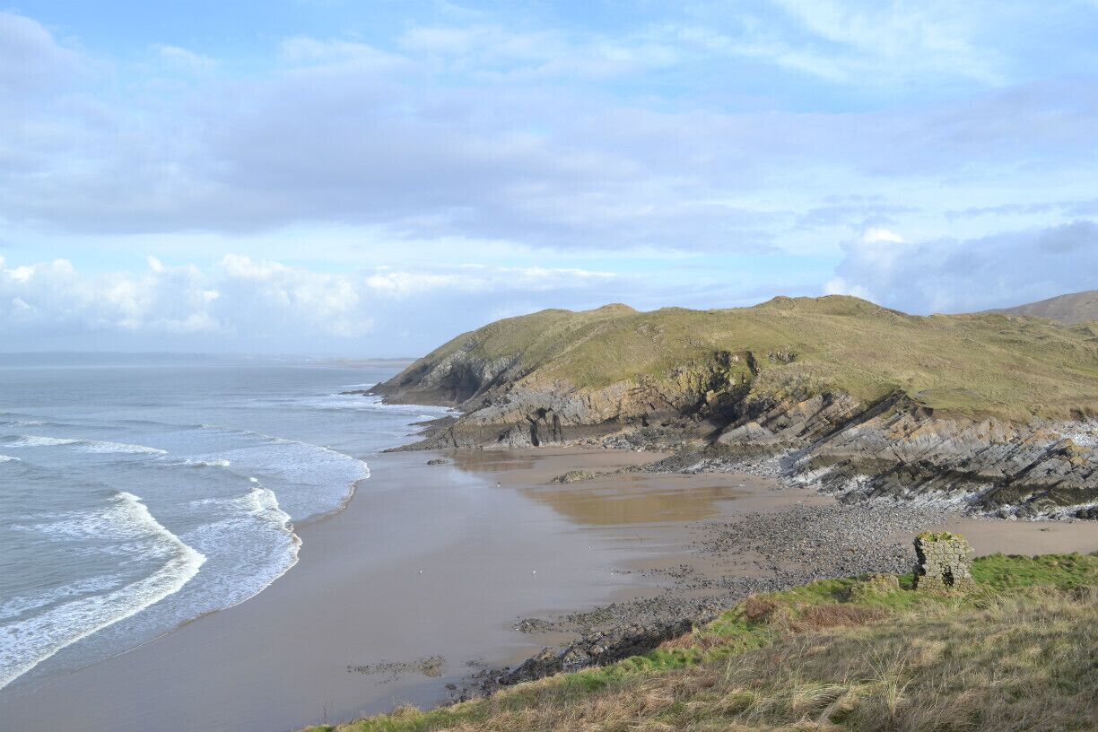 A lucky chance that the tide was out , so we managed to climb Burry Holms to watch the surfers, stunning day too :)