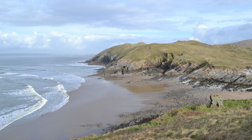 A lucky chance that the tide was out , so we managed to climb Burry Holms to watch the surfers, stunning day too :)