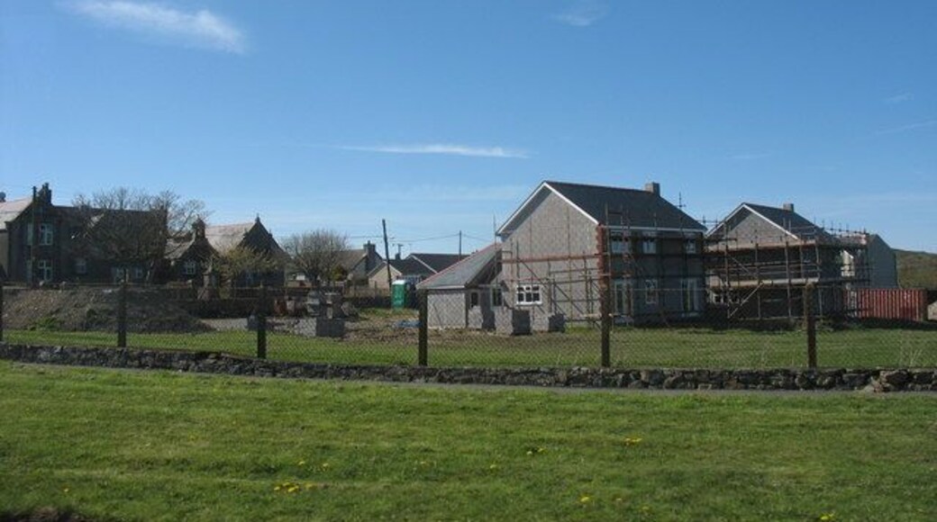 Houses under construction opposite Ysgol Cylch y Garn, Llanrhuddlad