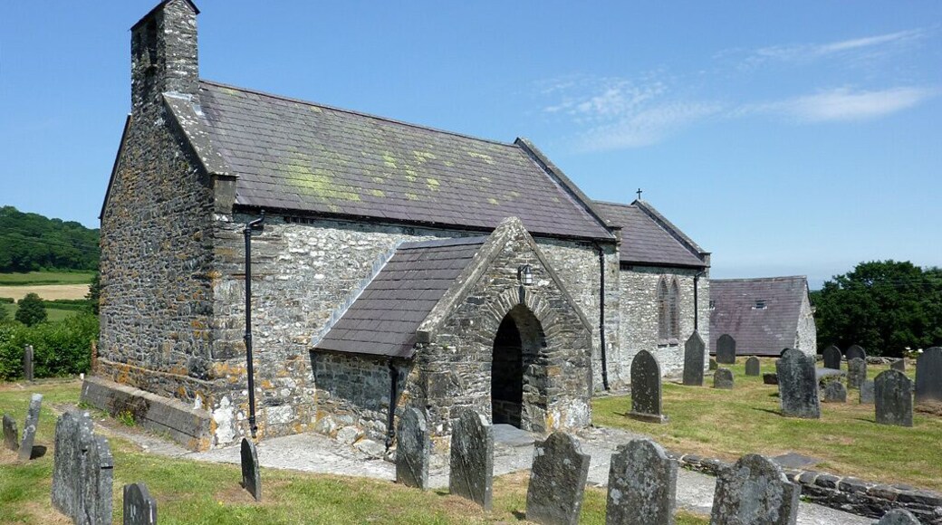 Church of All Saints at Cellan, Ceredigion. The church of All Saints, erected in 1668, is a building of stone, in the Gothic style.......restored in 1865, and affords 90 sittings. (from Genuki)