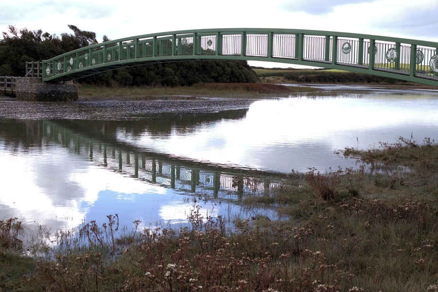 Tide starting to recede at Pont Aber Alaw