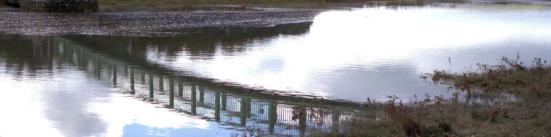 Tide starting to recede at Pont Aber Alaw