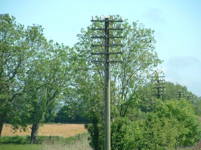 End of the Lines A once familiar sight to the side of the railway, these are five of the last six telegraph poles still standing between Boston and Firsby.