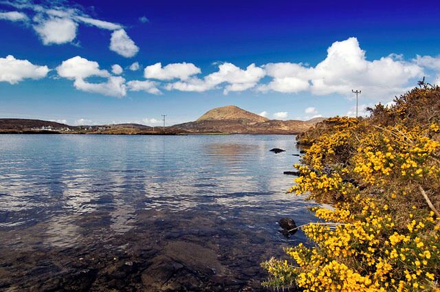 Loch Steisebhat. Loch Steisebhat lies to the north-east of Leverburgh and is the backdrop for most of the houses which line the main road