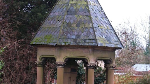 Victorian pump and canopy. Victorian village pump sheltered by an ornamental canopy in Leadenham.