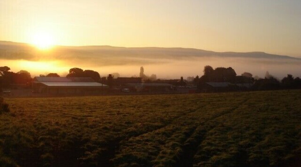 Lazonby morning glow Late August early morning view taken near Garthfolds Farm looking towards Lazonby Station and beyond... to Cross Fell on the Pennines