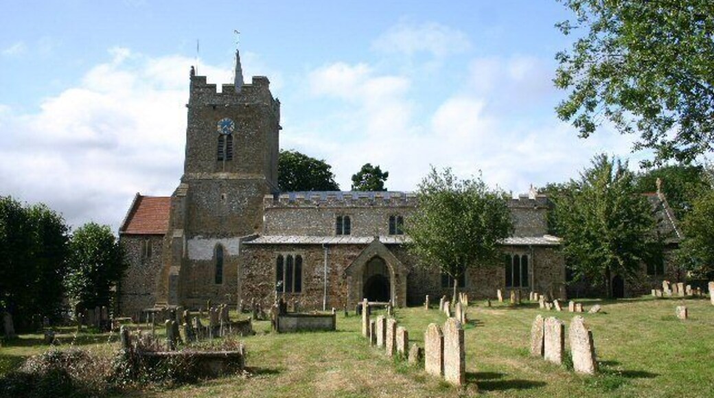 Lakenheath Church. Dedicated to St Mary the Virgin, this church is one of the most interesting in Suffolk, with a Norman font, angel roof and several wall paintings.