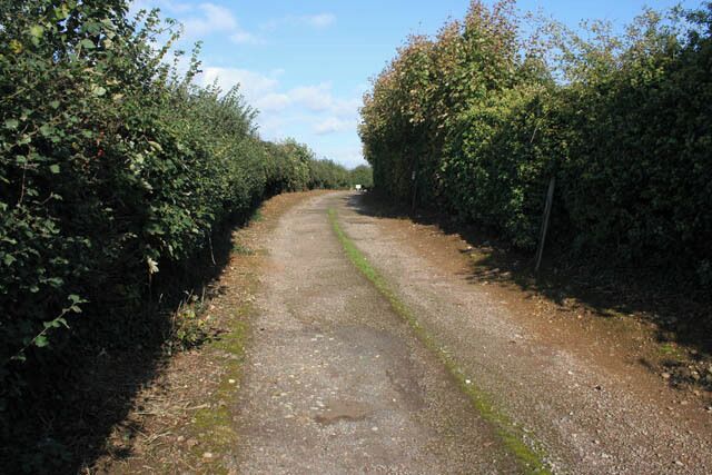 Farm track at Croxton Kerrial Just to the north west of the church yard.