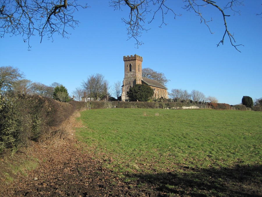 St Cuthbert's Church, Kirklinton A clear but cold winter's day at Kirklinton.