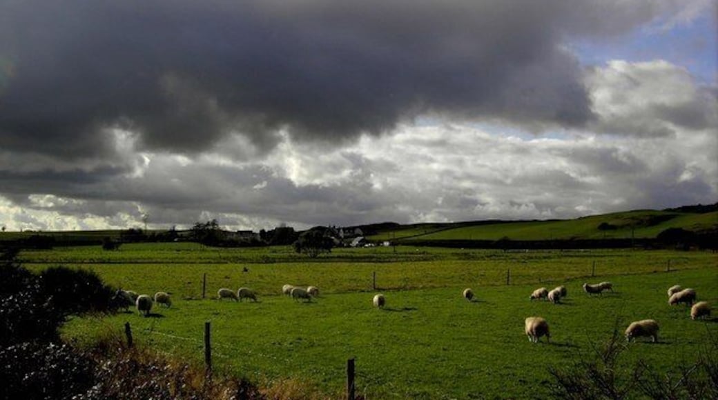 Clouds over Kirkgunzeon Storm clouds hover over the village of Kirkgunzeon.
