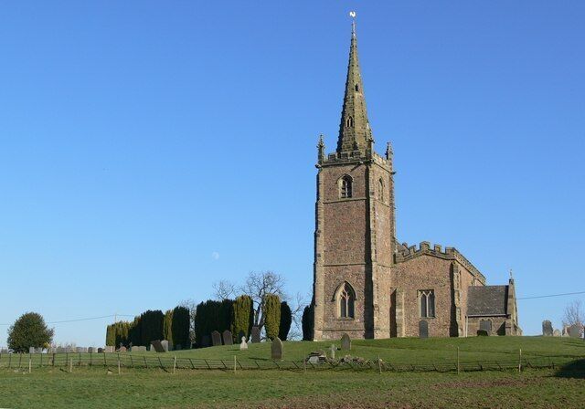 St Mary Magdalene parish church, Peckleton, Leicestershire, seen from the west
