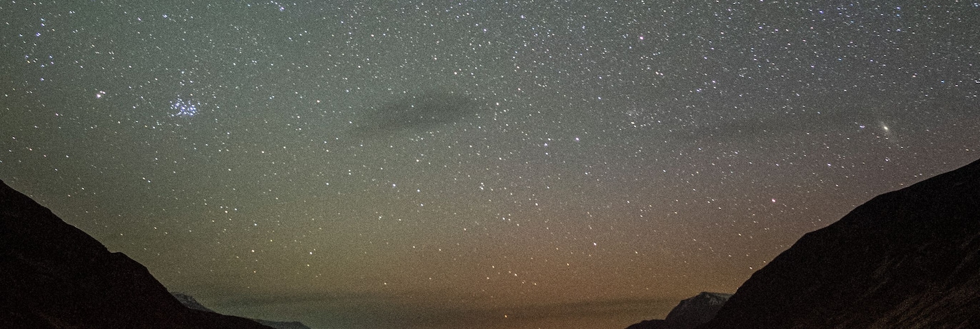 A starry view towards Kinlochewe.