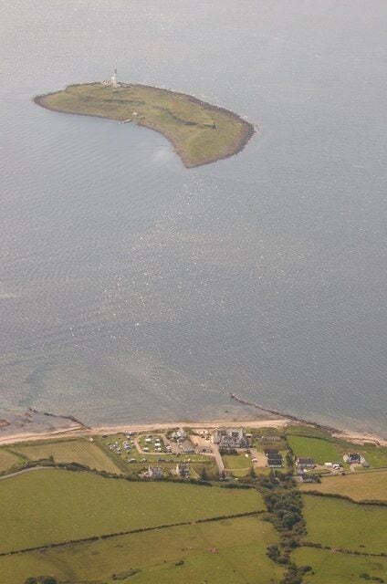 Kildonan and Pladda from the air
