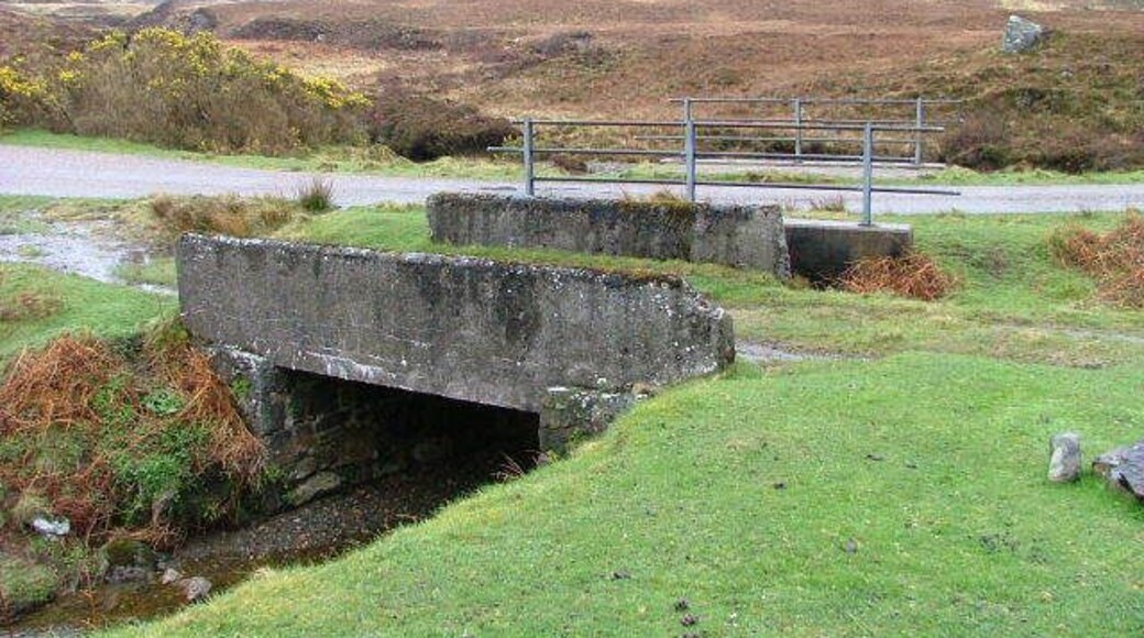 Two Bridges These bridges cross Allt Uamha na Muice. The one nearest, carried the old road.