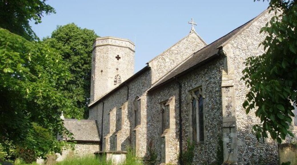 South side of All Saints' parish church, Kettlestone, Norfolk, seen from the southeast