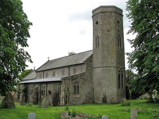 All Saints' parish church, Kettlestone, Norfolk, seen from the northwest