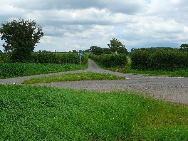 Cross roads near Southey Farm.