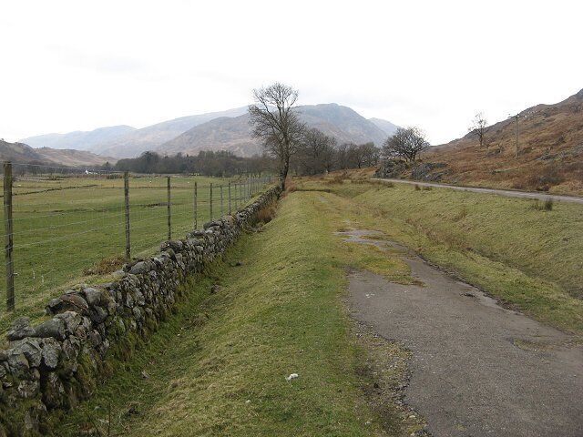 Old road, Inversanda The former road to Kingairloch and Strontian, now replaced by a fast 2 lane road.