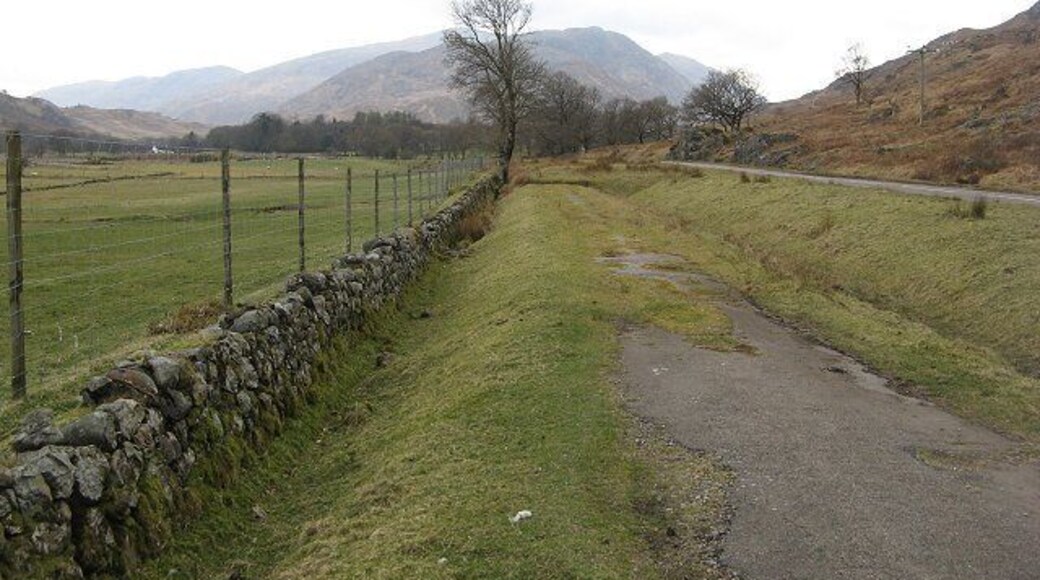Old road, Inversanda The former road to Kingairloch and Strontian, now replaced by a fast 2 lane road.